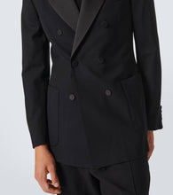 Dries Van Noten Double-breasted wool-blend tuxedo jacket