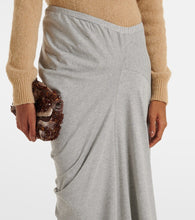 Dries Van Noten Draped cotton jersey maxi skirt