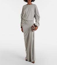 Dries Van Noten Draped cotton jersey maxi skirt