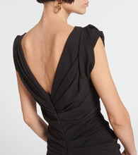 Dries Van Noten Draped cotton jersey midi dress