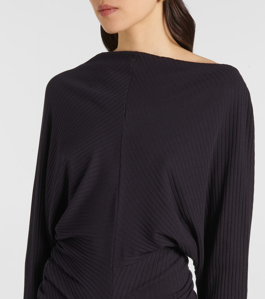 Dries Van Noten Draped jersey midi dress