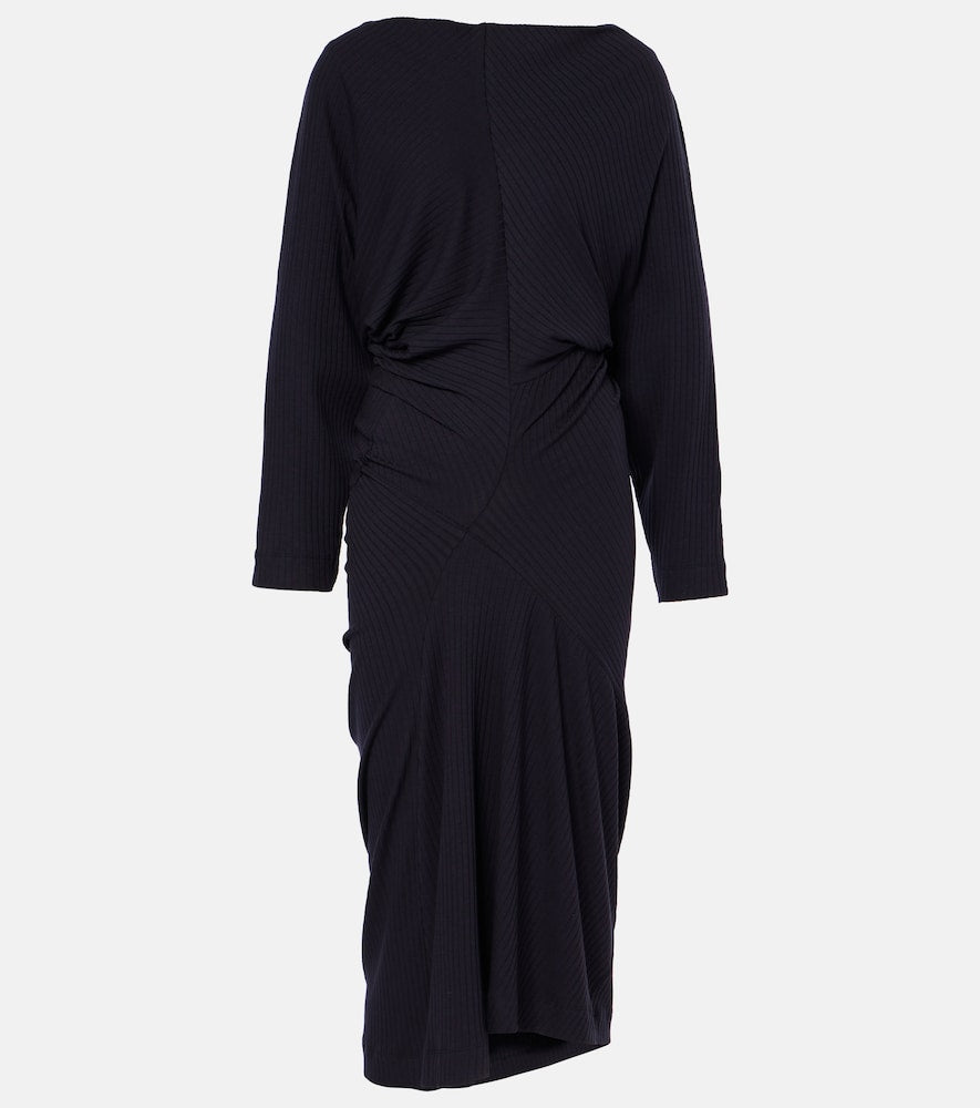 Dries Van Noten Draped jersey midi dress. Dries Van Noten 垂褶针织中长连衣裙