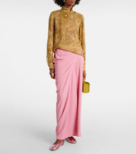 Dries Van Noten Draped  maxi skirt