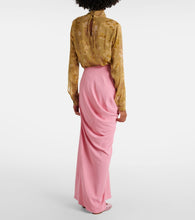 Dries Van Noten Draped  maxi skirt