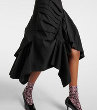 Dries Van Noten Draped pleated linen and cotton midi dress