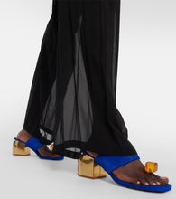 Dries Van Noten Embellished calf hair mules