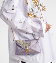 Dries Van Noten Embellished satin clutch