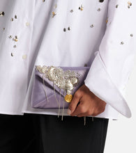 Dries Van Noten Embellished satin clutch