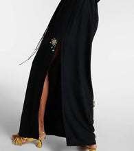 Dries Van Noten Embroidered crêpe satin gown