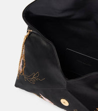 Dries Van Noten Embroidered satin shoulder bag