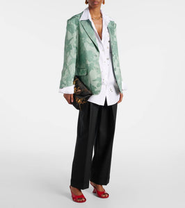 Dries Van Noten Embroidered satin shoulder bag