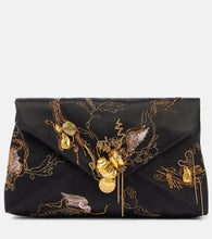 Dries Van Noten Embroidered satin shoulder bag. Shop Dries Van Noten Clutches for women now.
