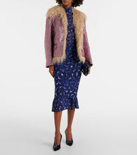 Dries Van Noten Faux fur-trimmed embellished jacket