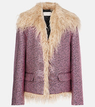 Dries Van Noten Faux fur-trimmed embellished jacket