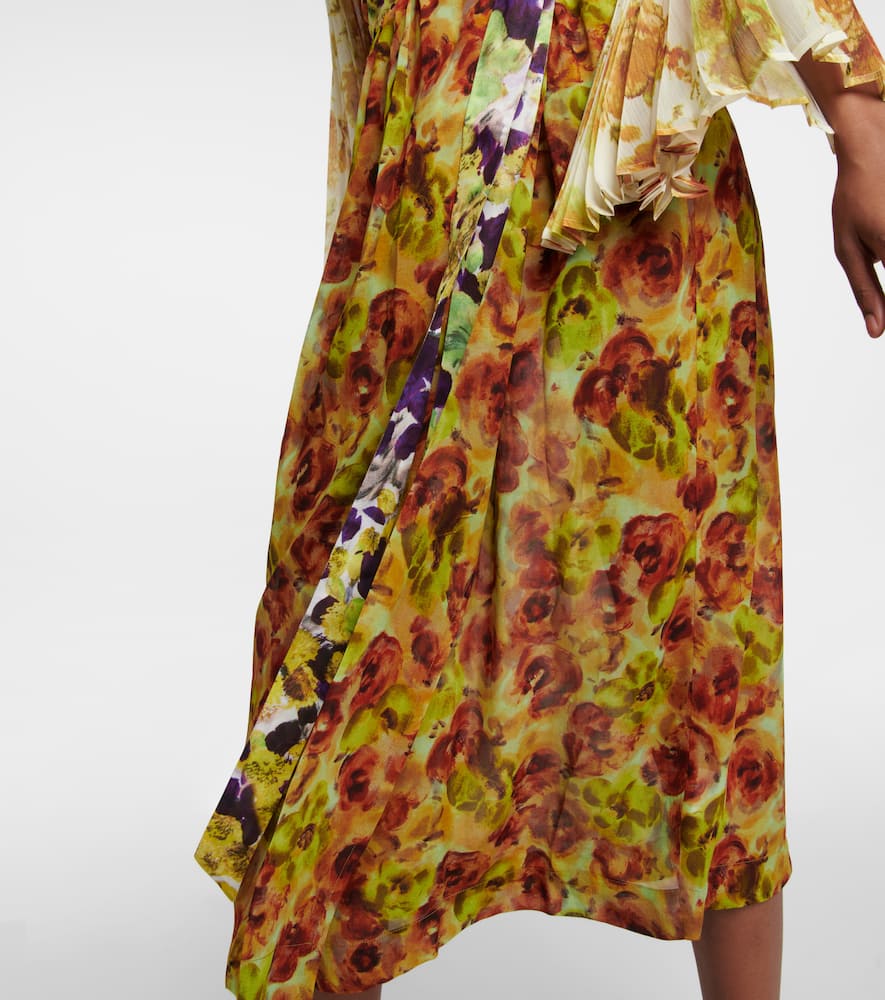 Dries Van Noten Floral georgette wrap dress
