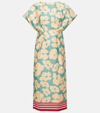 Dries Van Noten Floral satin midi dress. Dries Van Noten 花卉缎面中长连衣裙