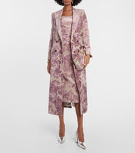 Dries Van Noten Floral strapless velvet midi dress