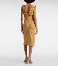 Dries Van Noten Gathered cotton jersey midi dress