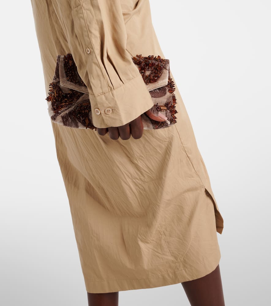 Dries Van Noten Gathered cotton shirtdress