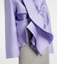 Dries Van Noten Gathered satin jacket