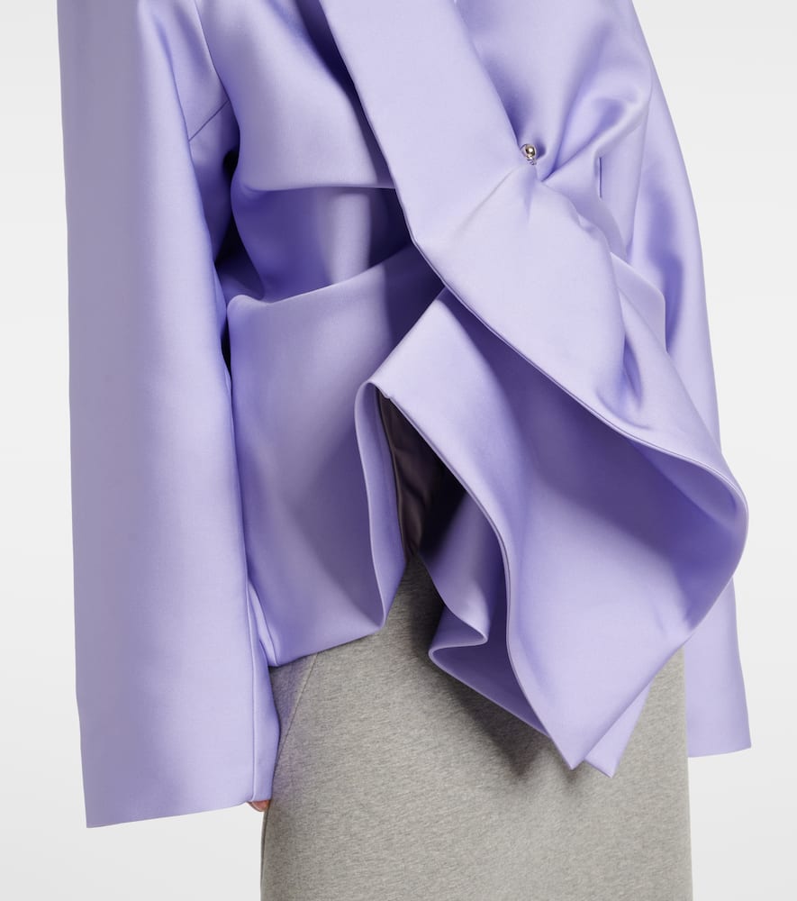 Dries Van Noten Gathered satin jacket