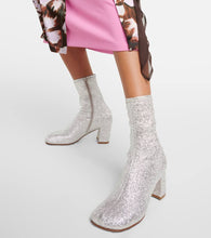Dries Van Noten Glitter ankle boots