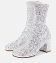 Dries Van Noten Glitter ankle boots