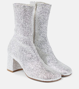 Dries Van Noten Glitter ankle boots