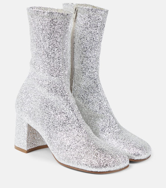 Dries Van Noten Glitter ankle boots