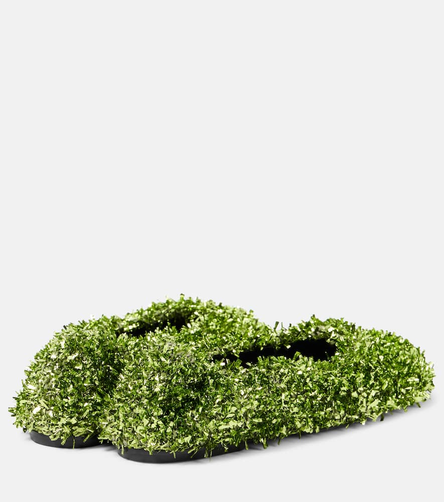 Dries Van Noten Glove glitter ballet flats