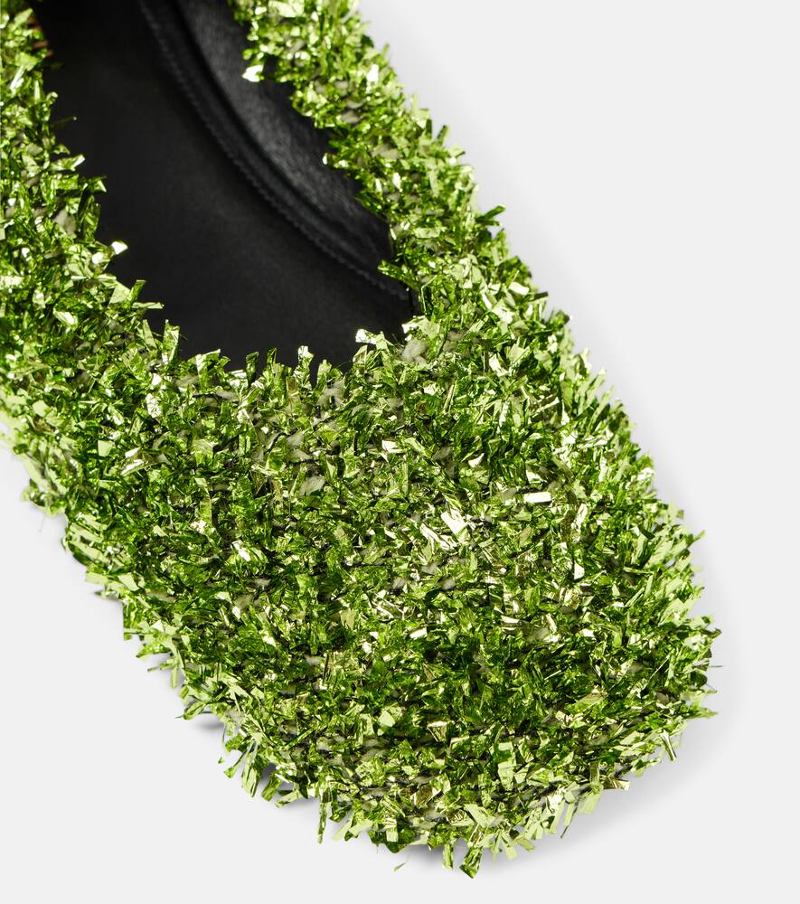 Dries Van Noten Glove glitter ballet flats