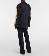 Dries Van Noten Gold-foiled pinstripe blazer