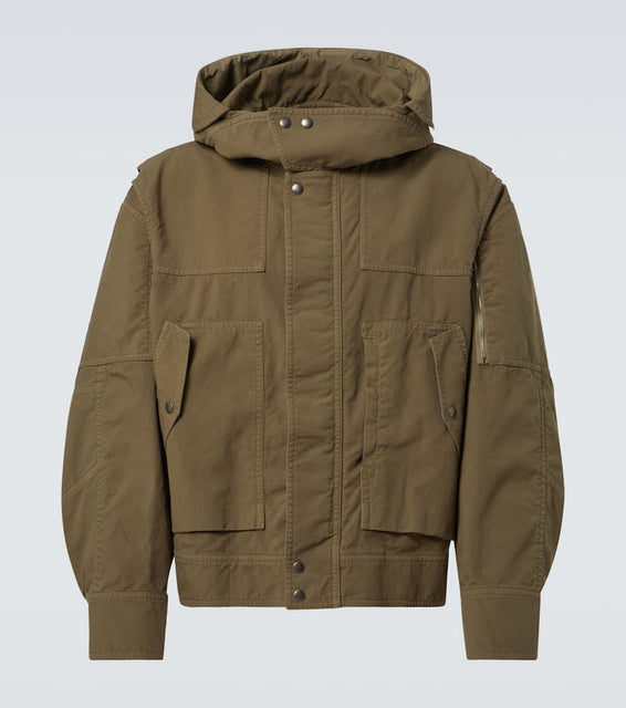 Dries Van Noten Hooded cotton jacket