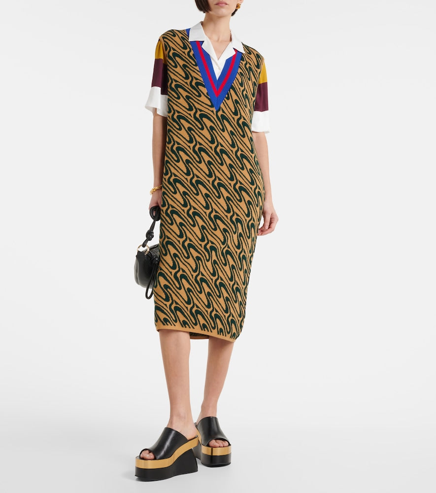 Dries Van Noten Intarsia midi dress