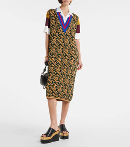 Dries Van Noten Intarsia midi dress
