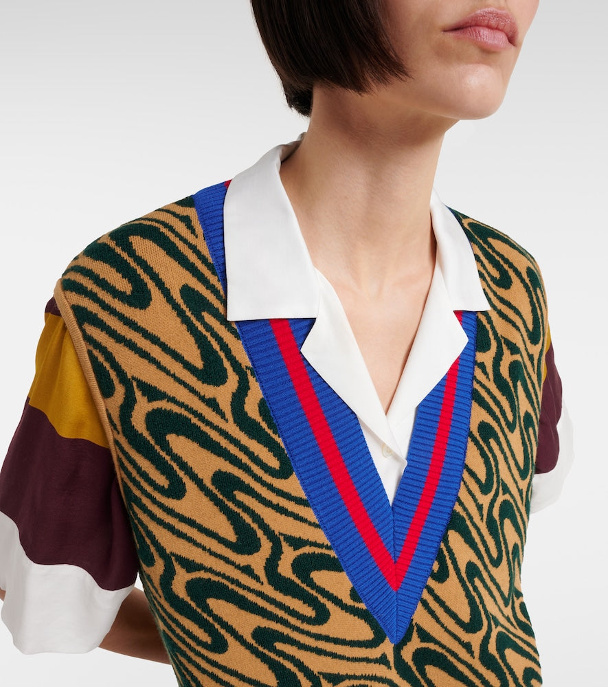 Dries Van Noten Intarsia midi dress
