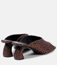 Dries Van Noten Jacquard canvas mules