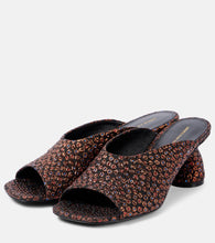 Dries Van Noten Jacquard canvas mules