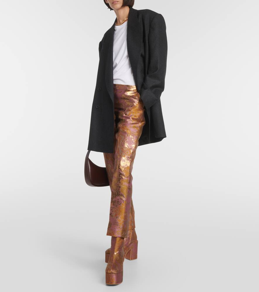 Dries Van Noten Jacquard platform ankle boots
