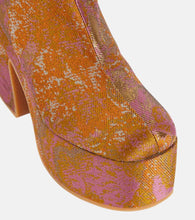Dries Van Noten Jacquard platform ankle boots