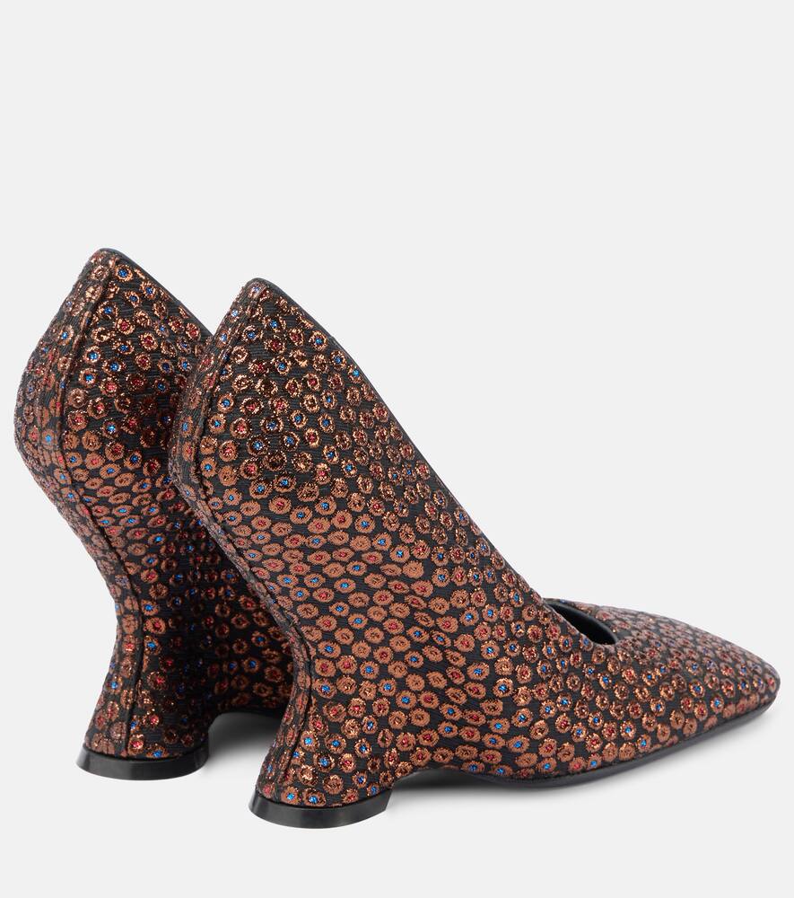Dries Van Noten Jacquard wedge pumps