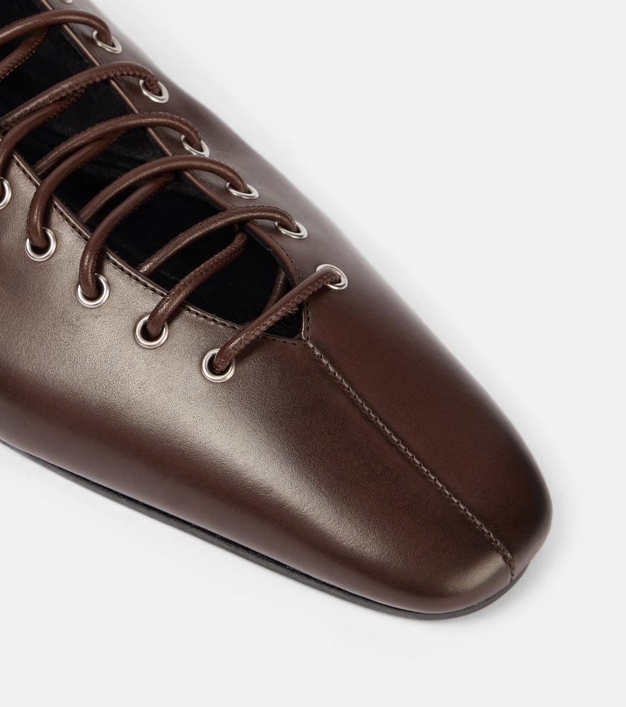 Dries Van Noten Leather lace-up flats