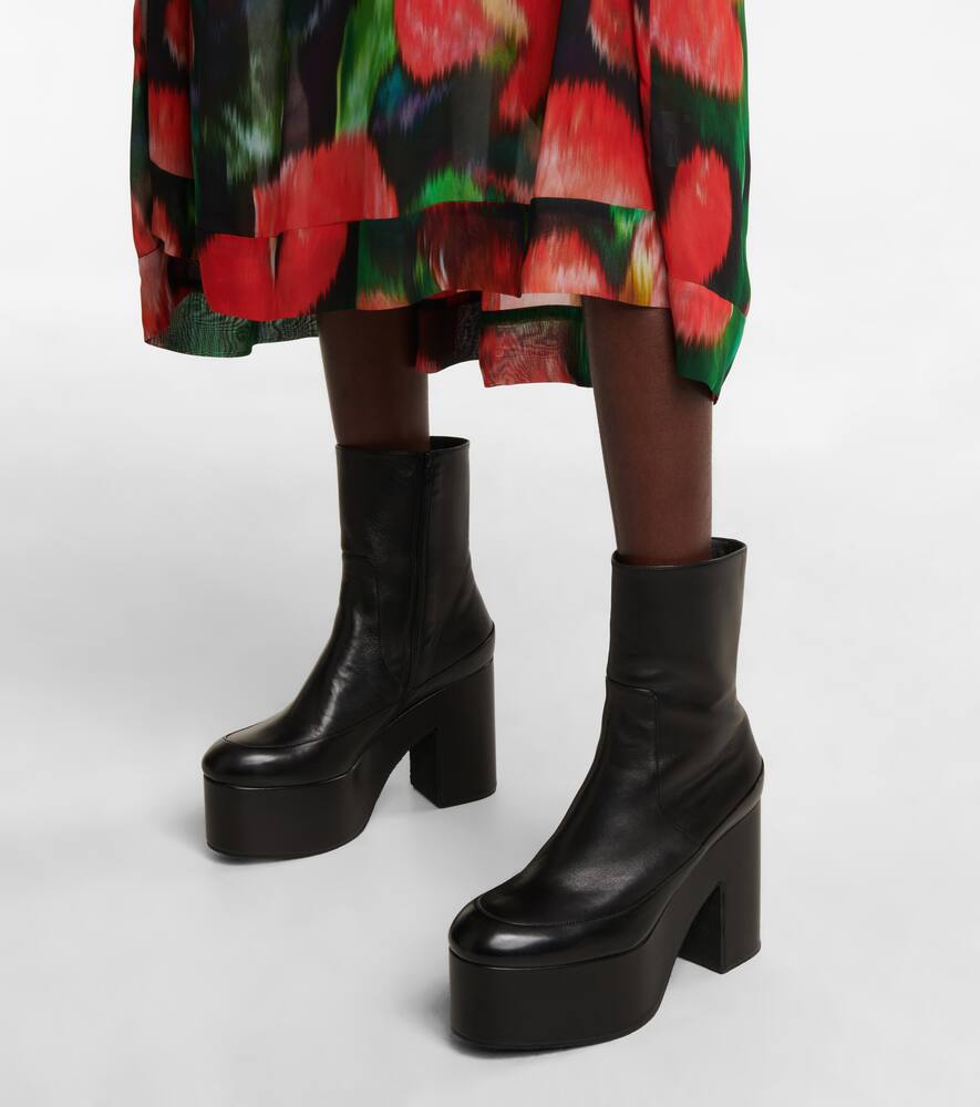 Dries Van Noten Leather platform ankle boots