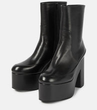 Dries Van Noten Leather platform ankle boots