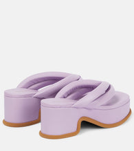 Dries Van Noten Leather platform thong sandals