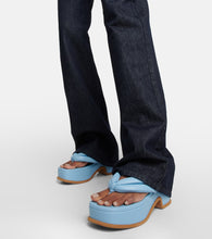 Dries Van Noten Leather platform thong sandals