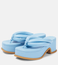 Dries Van Noten Leather platform thong sandals