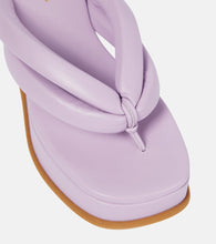 Dries Van Noten Leather platform thong sandals