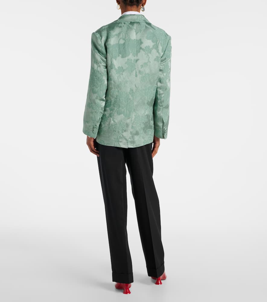 Dries Van Noten Linen-blend jacquard blazer