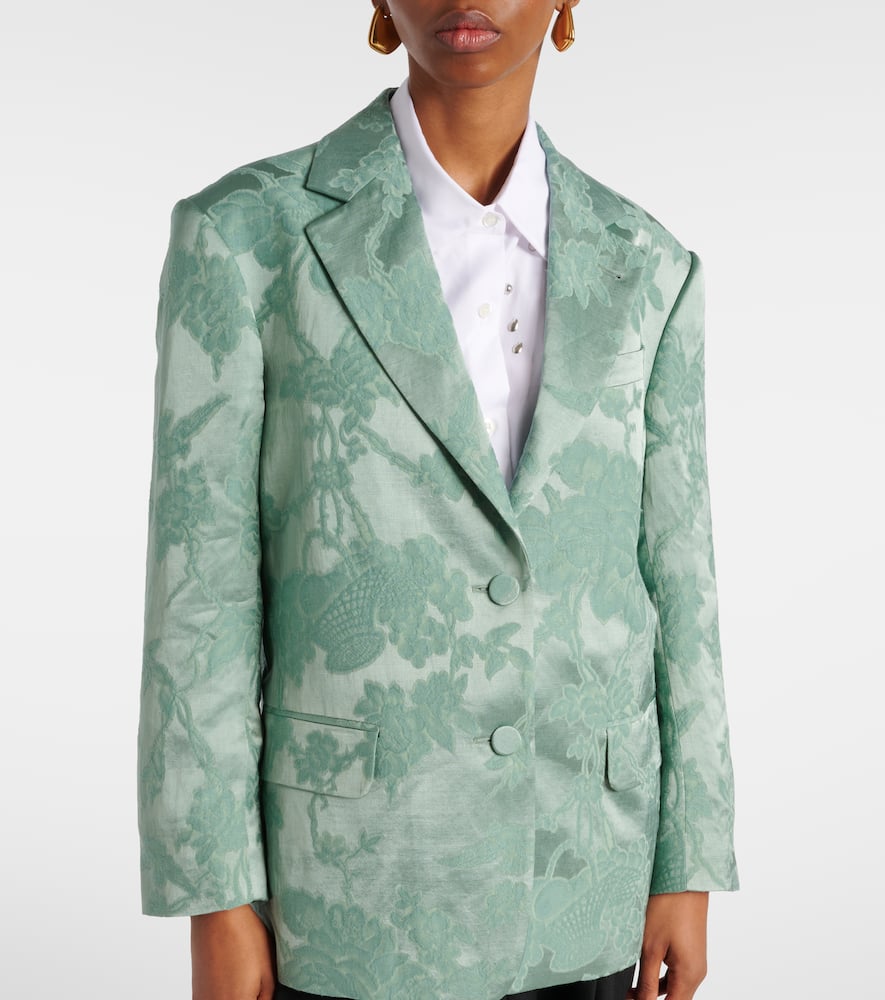 Dries Van Noten Linen-blend jacquard blazer